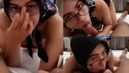 Sepongannya Bikin Klepek-klepek, Hijabnya Malah Bikin Greget