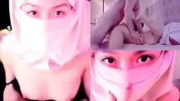 Jilbab Putih Melorot, Bokong Montok Digoyang Dari Belakang